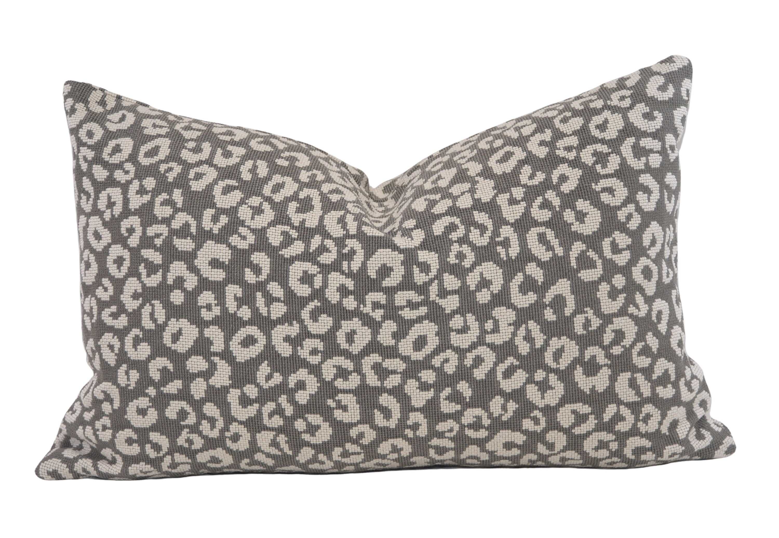 Gray Cheetah Throw Pillow Cover 14x22 Woven Pillow Cover Gray White Animal Pattern Pillow Gray Spot Pillow Etsy Canada