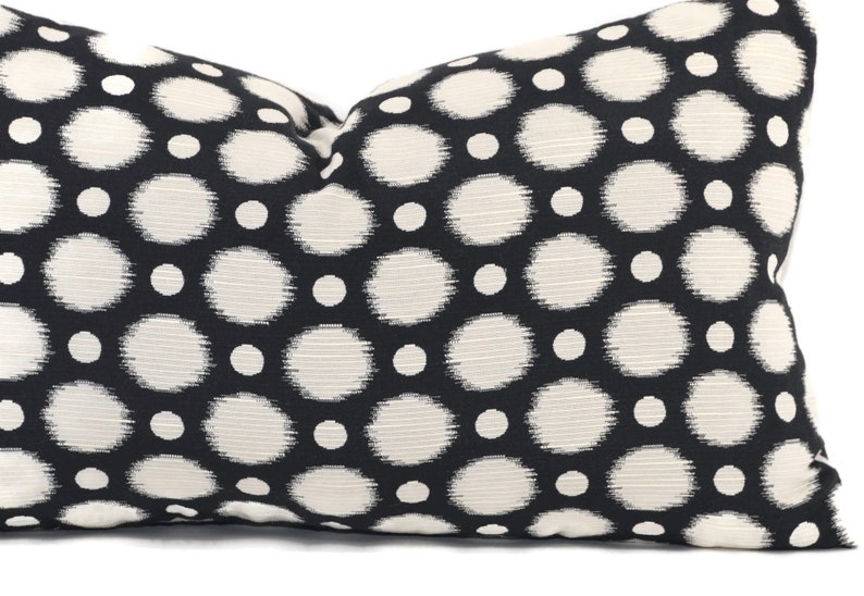 Black /& white dot pillows farmhouse pillows 12x20 modern pillows black white spot pillow throw pillow covers