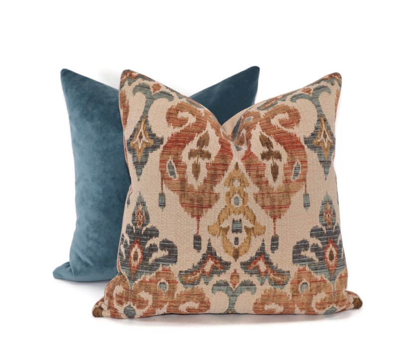 wallpapers Teal And Rust Throw Pillows home living home decor blue moroccan