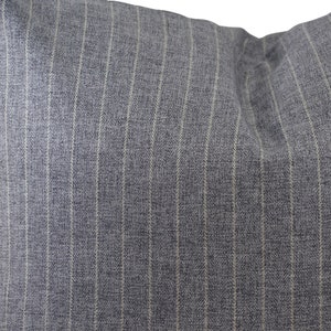 Throw Pillow Cover, Gray Men's Pinstripe Pillow Cover, 20x20, Classic Menswear Pinstripe, Living room decor, gift for her, decorative pillow 画像 2