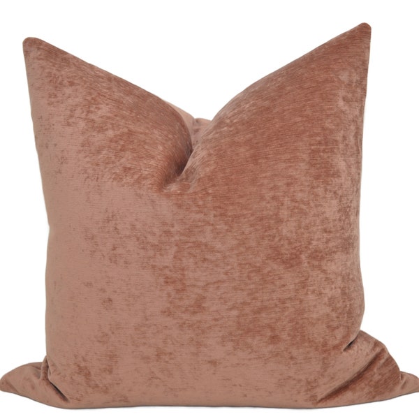 Rosewood Distressed Velvet Pillow Covers, MULTIPLE SIZES AVAILABLE, Pinkish-Red Velvet Pillow Cover, Spring Pillow