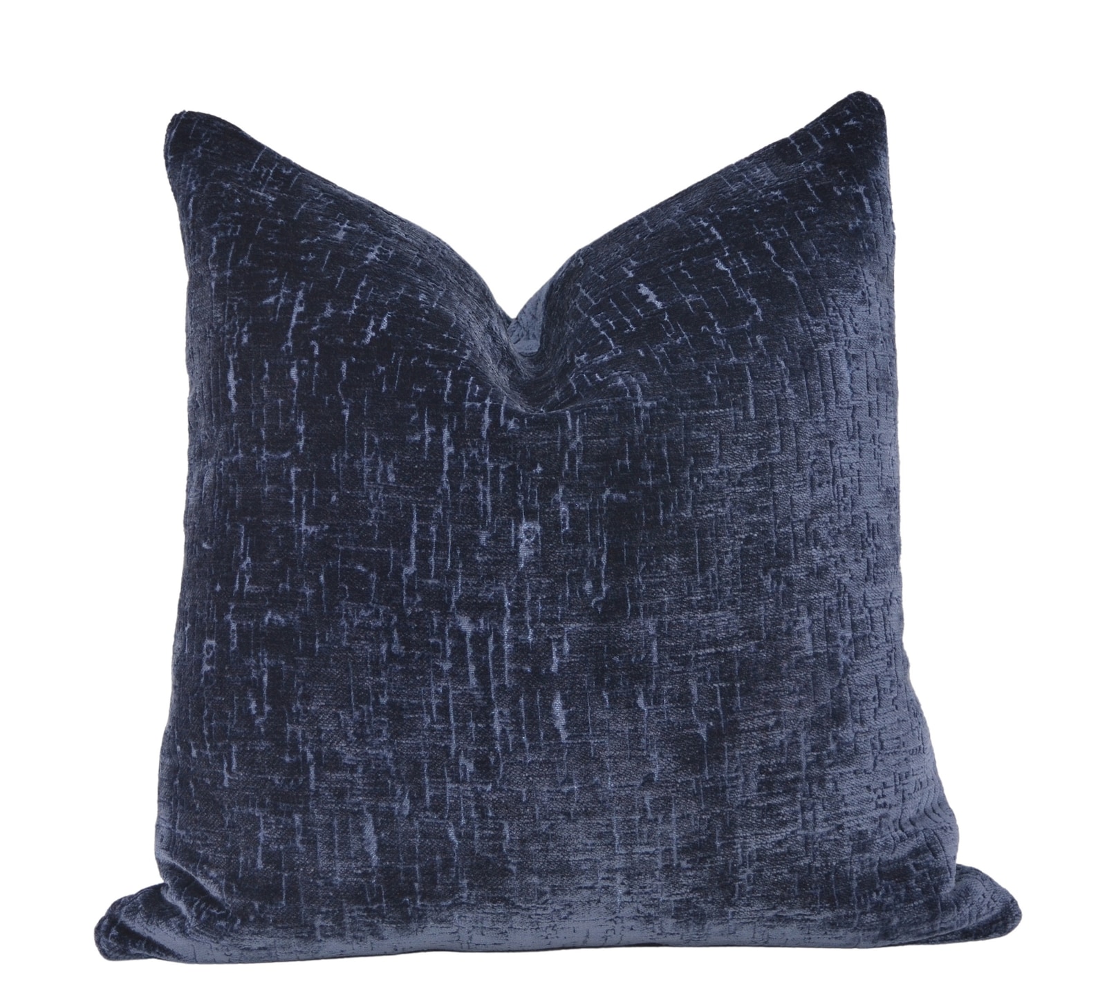 Dark Navy Velvet Pillow Cover Navy Blue Cut Velvet Pillow Etsy