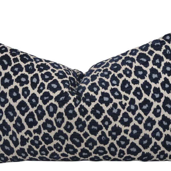 Blue Cheetah Pillow Etsy