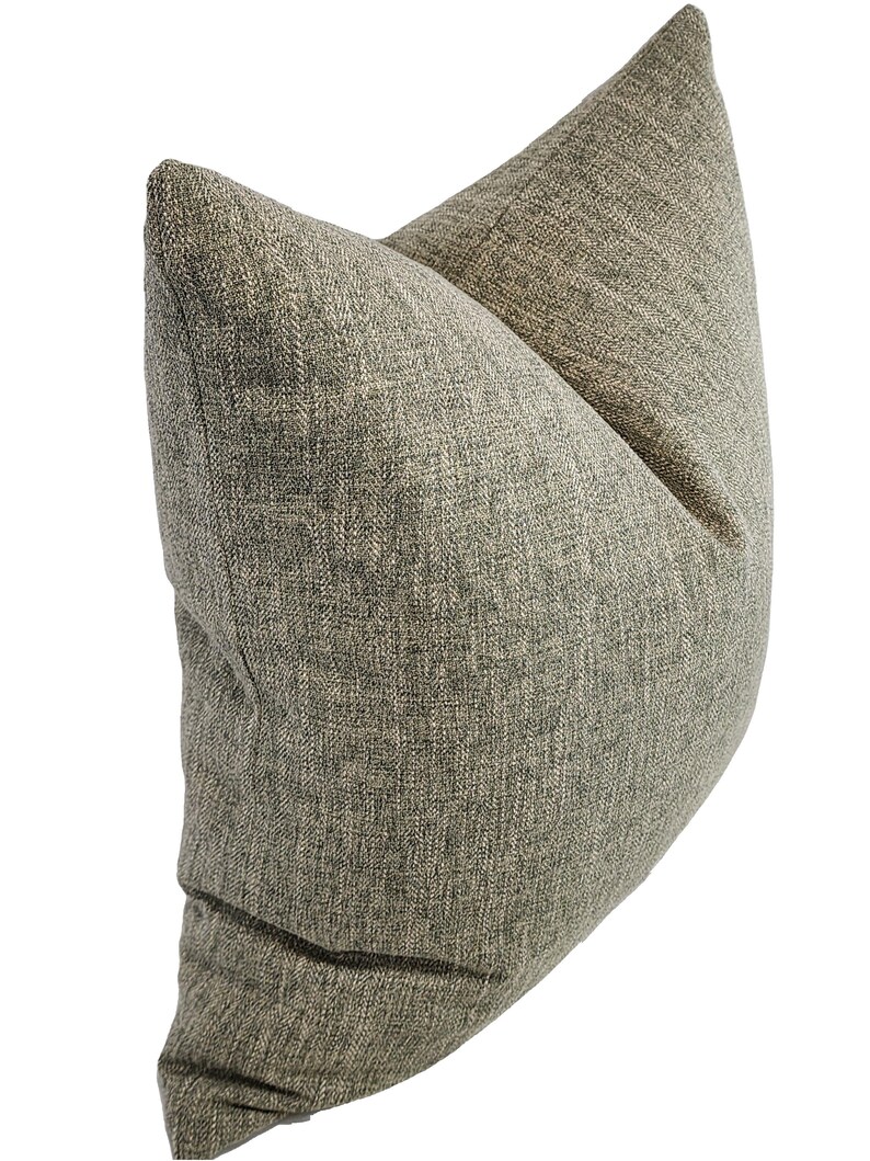 Sage Gray/green Tweed Throw Pillow Cover, 22x22, Woven Tweed in Heather