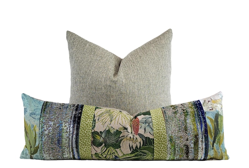 Sage Gray/green Tweed Throw Pillow Cover, 22x22, Woven Tweed in Heather