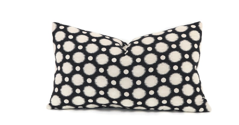 Black /& white dot pillows farmhouse pillows 12x20 modern pillows black white spot pillow throw pillow covers