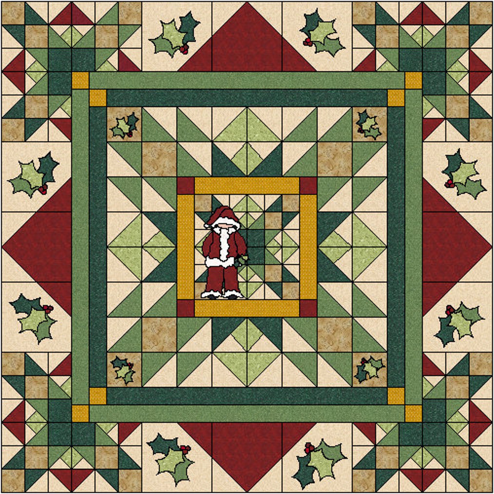 Holly Jolly Quilt PDF Pattern Etsy