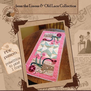 Linnengoed en oude kantwol Runner PDF-patronen