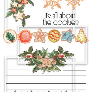 Printable Christmas Cookie Wreaths and Assorted Designs for Crafts. 5 ...