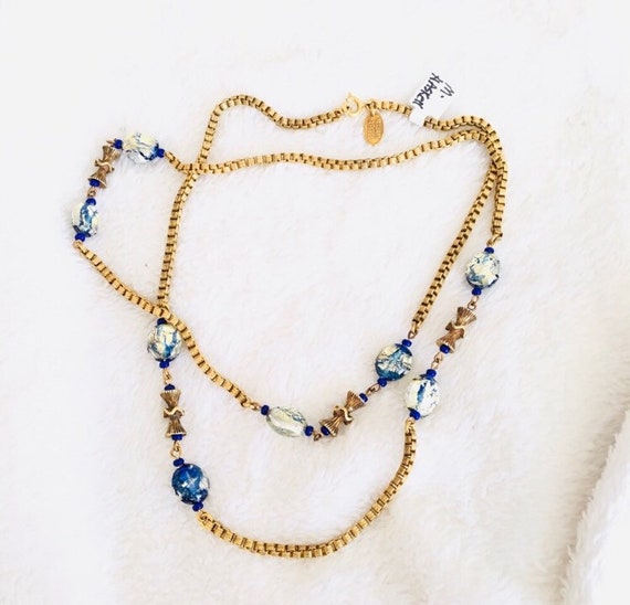 1950’s Vintage Miriam Haskell Box Chain Necklace 2