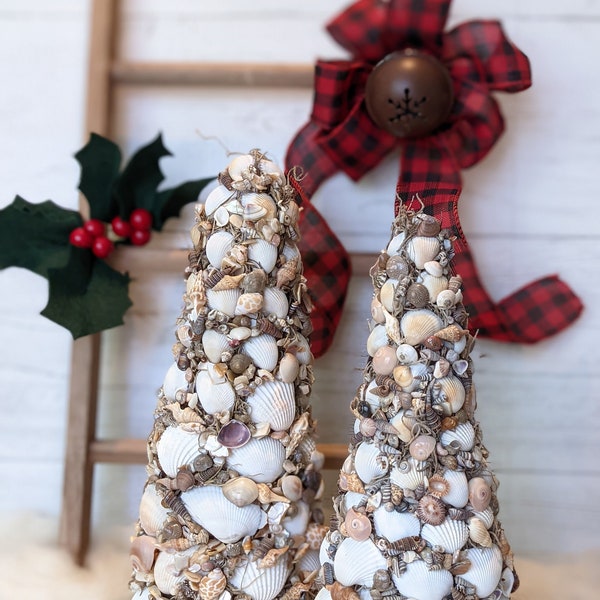 Handmade Seashell Tree | Rustic Coastal Tree | Coastal Tree | Coastal Holiday Decor | Shell Tree | Coastal Wedding | Coastal Wedding Decor