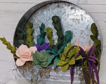 Felt Flowers | Felt Succulents | Felt Flowers | Handmade Felt Flowers | Indoor Wall Garden | Wool Felt Succulents |