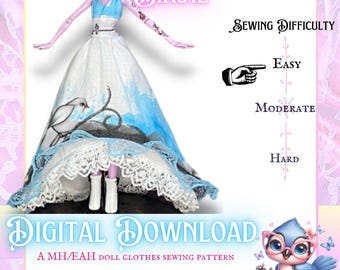 The Birdie Dress -Sewing Pattern for 12" MH/EAH Dolls
