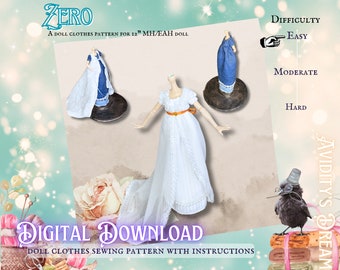 Zero, a digital sewing pattern for 12" MH/EAH dolls