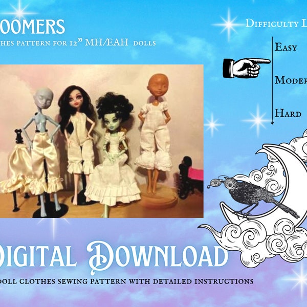 Bloomers- Dress Pattern and Instructions for MH/EAH Dolls