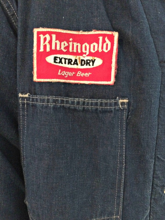 Vintage Denim Jacket Rheingold Beer NYC Delivery Driv… Gem