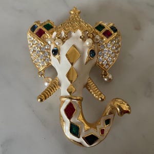 KJL Elephant Brooch Kenneth Jay Lane