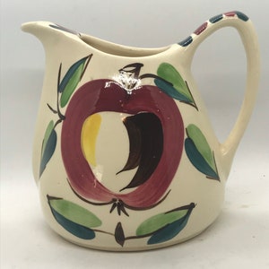 Purinton Slipware &#39;Open Apple&#39; PITCHER Jug Large