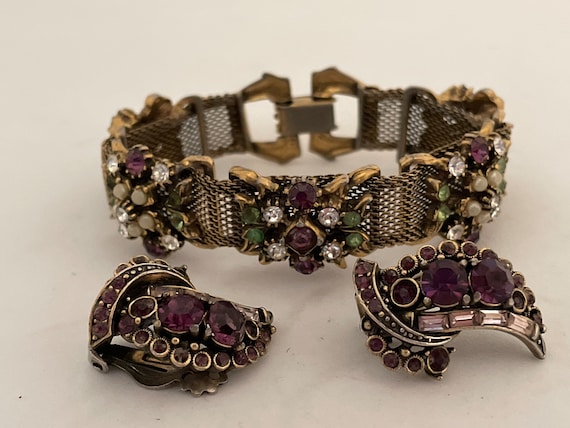 Vintage Hollycraft Bracelet Earrings Hollycraft Jewelry Etsy