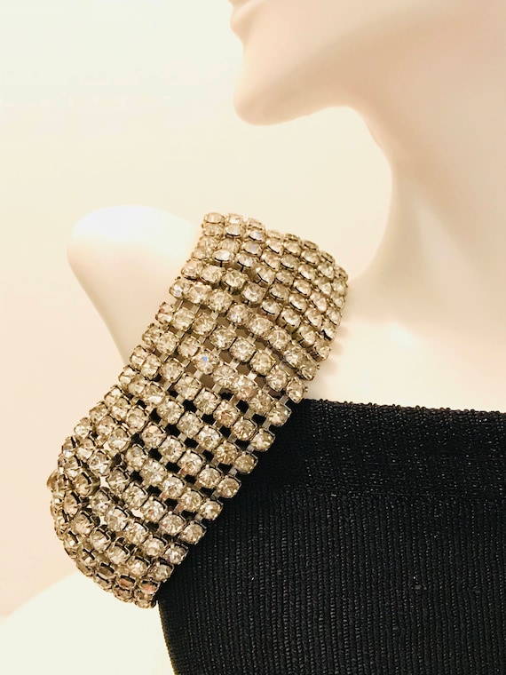 Vintage Bracelet Rhinestone Bracelet Cuff Bracelet