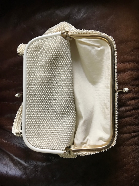 Vintage Corde-bead Purse Corde-Bead Handbag Kissl… - image 3