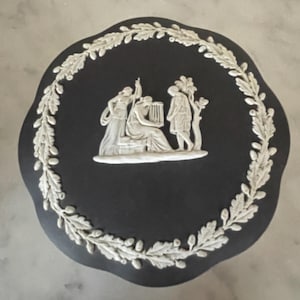 Vintage Wedgwood Black Basalt Trinket Box