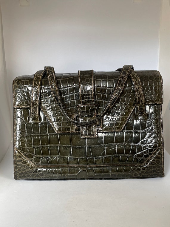 Lucille de Paris Alligator Handbag Vintage Purse S