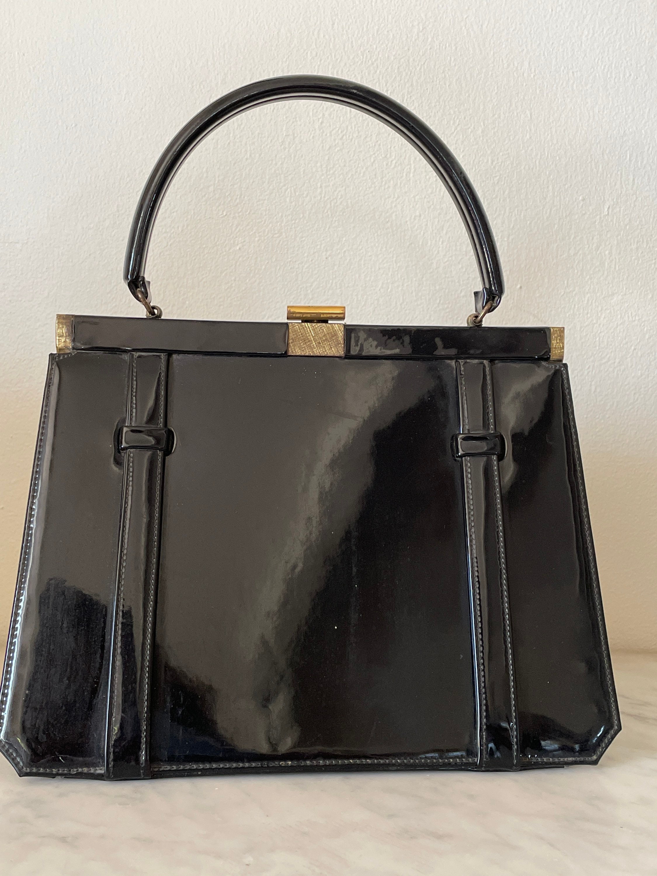 structured black purse
