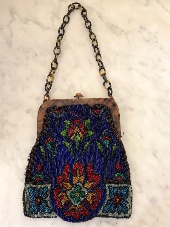 Vintage Handbag Micro Handbag Beaded handbag Bakel