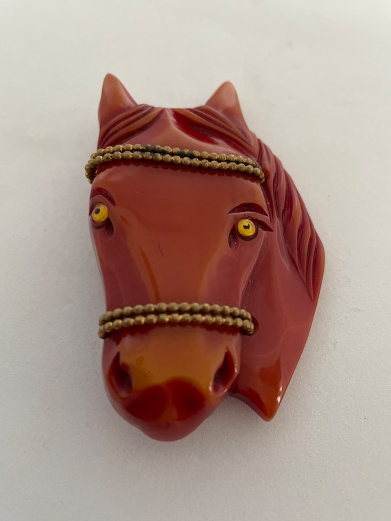 Vintage Bakelite Brooch Bakelite Horse Brooch