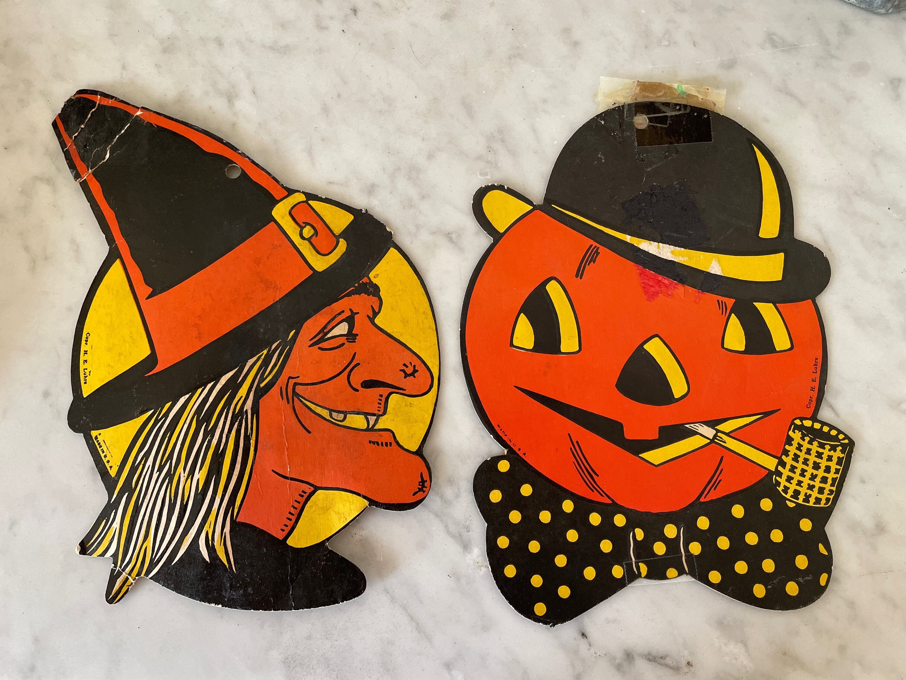 Vintage Paper Halloween Cutouts By Beistle