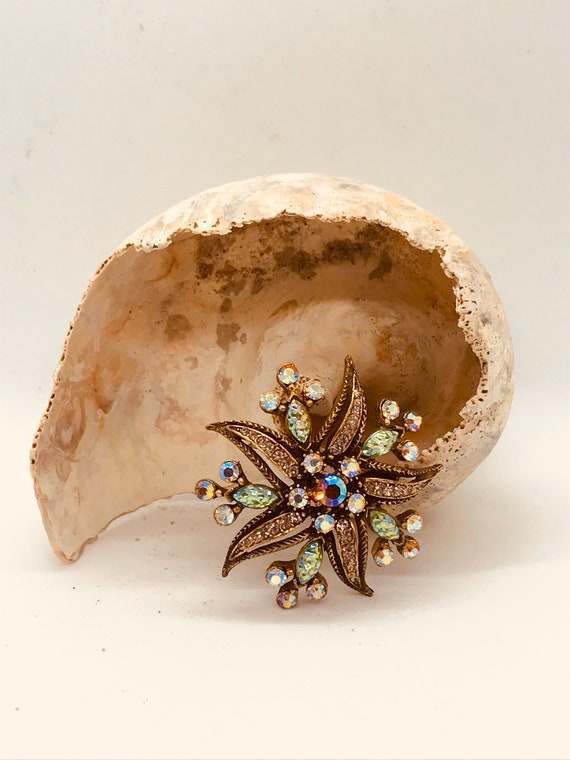Vintage Brooch Rhinestone brooch Florenza Brooch S