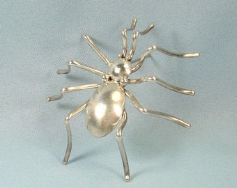 Sterling Silver 3D Black Onyx Crawling Spider Dangle Charm Bead For Bead Charm Bracelet