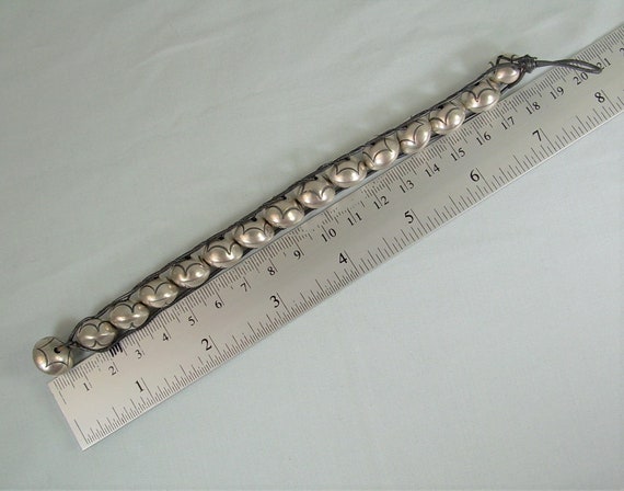 STERLING NATIVE BEADS Bracelet-Vintage 925 Silver… - image 6