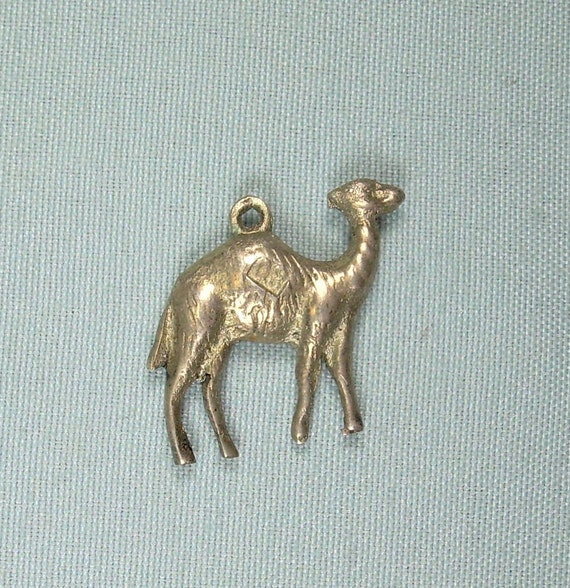 800 SILVER ARABIAN CAMEL Charm Pendant-Vintage Ar… - image 8