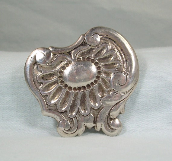 STERLING EDELWEISS Pin Brooch-antique Vintage 925 Silver  display picture 1