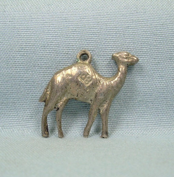 800 SILVER ARABIAN CAMEL Charm Pendant-Vintage Ar… - image 2