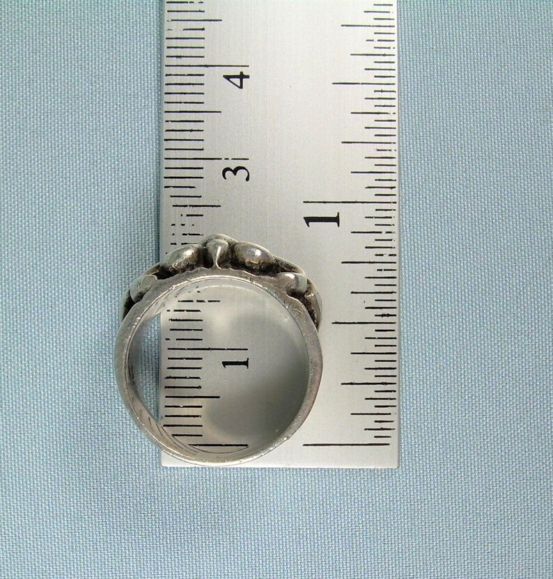 STERLING FLEUR De Lys Lis Wide Band Ring Size 6-14 Vintage 925 Silver-French Lily-Heavy Chunky-Possibly Chrome Heart CH Biker Tattoo Gothic