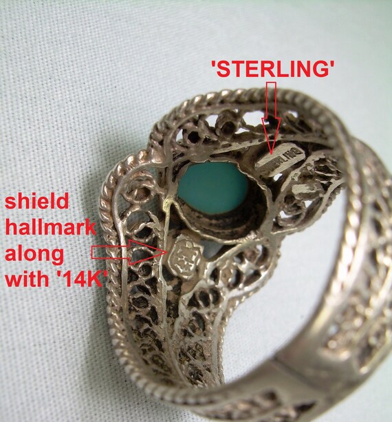 STERLING ITALIAN ETRUSCAN Filigree Band Ring-Vint… - image 7