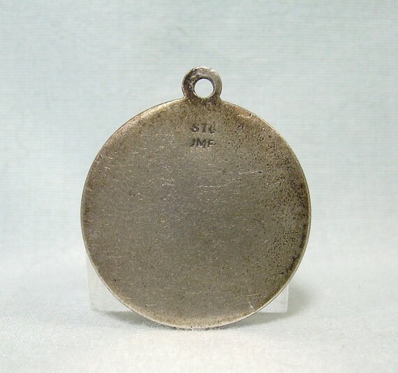 STERLING DUTCH HEX Charm Pendant-Vintage 925 Silv… - image 2