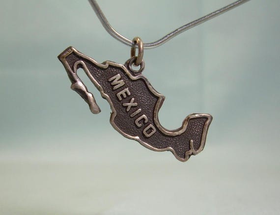 Vintage Mexico Map Pendants Vintage Mexico Map Pendants