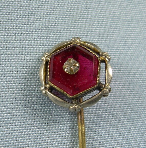 VICTORIAN Stick Pin Brooch-Vintage Antique Gold-J… - image 4
