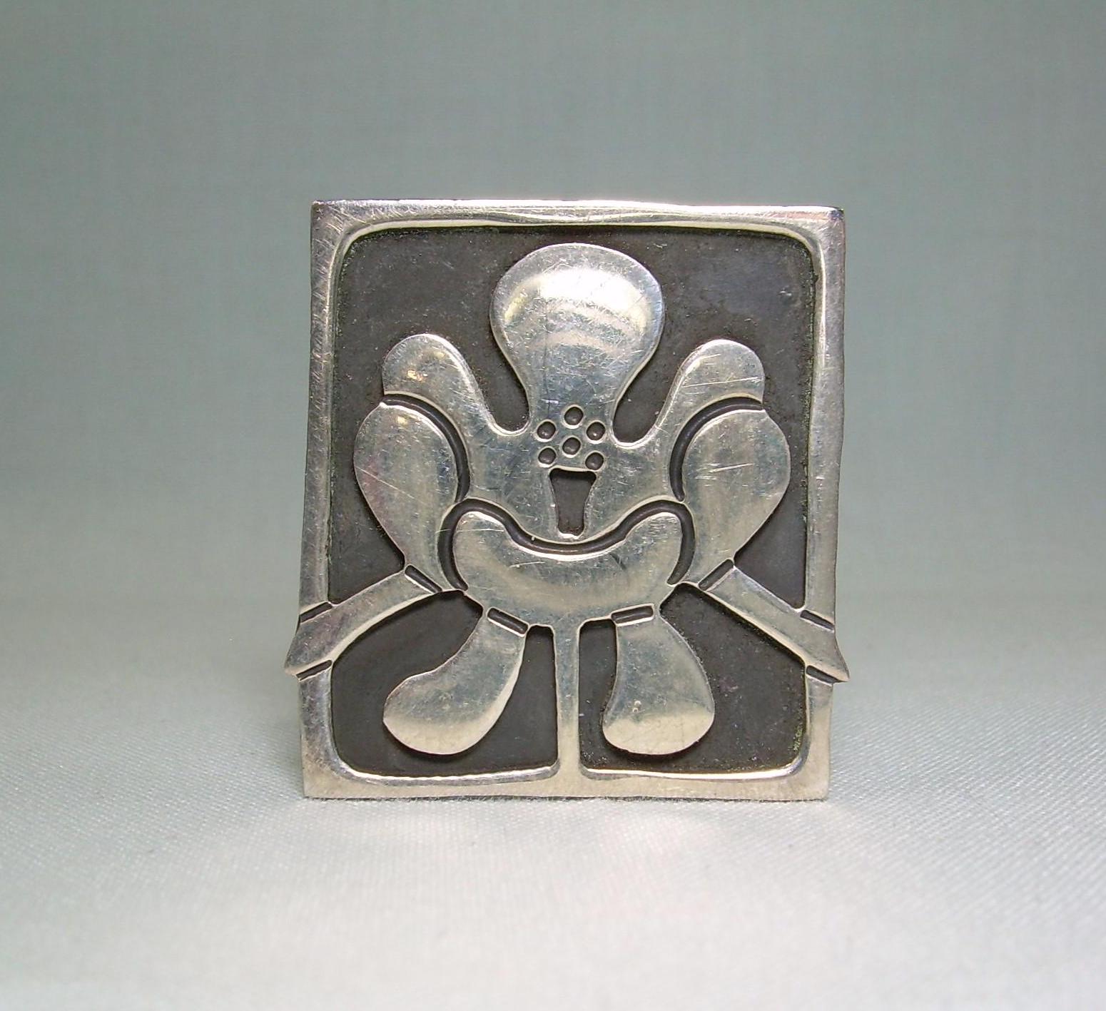 Broche Ancienne Iris En Argent Sterling Fin XIXe - Bel état, Pièce Vintage