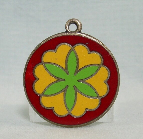 STERLING DUTCH HEX Charm Pendant-Vintage 925 Silv… - image 5