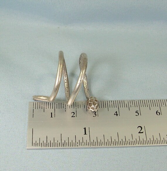 STERLING COILED SNAKE Adjustable Wrap Bypass Ring… - image 8