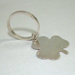 STERLING CHARLES THOMAE Llavero Llavero-Vintage 925 Plata-Trébol Celta Trébol-Chas Thomae Co Hallmark-Tag Adorno Colgante