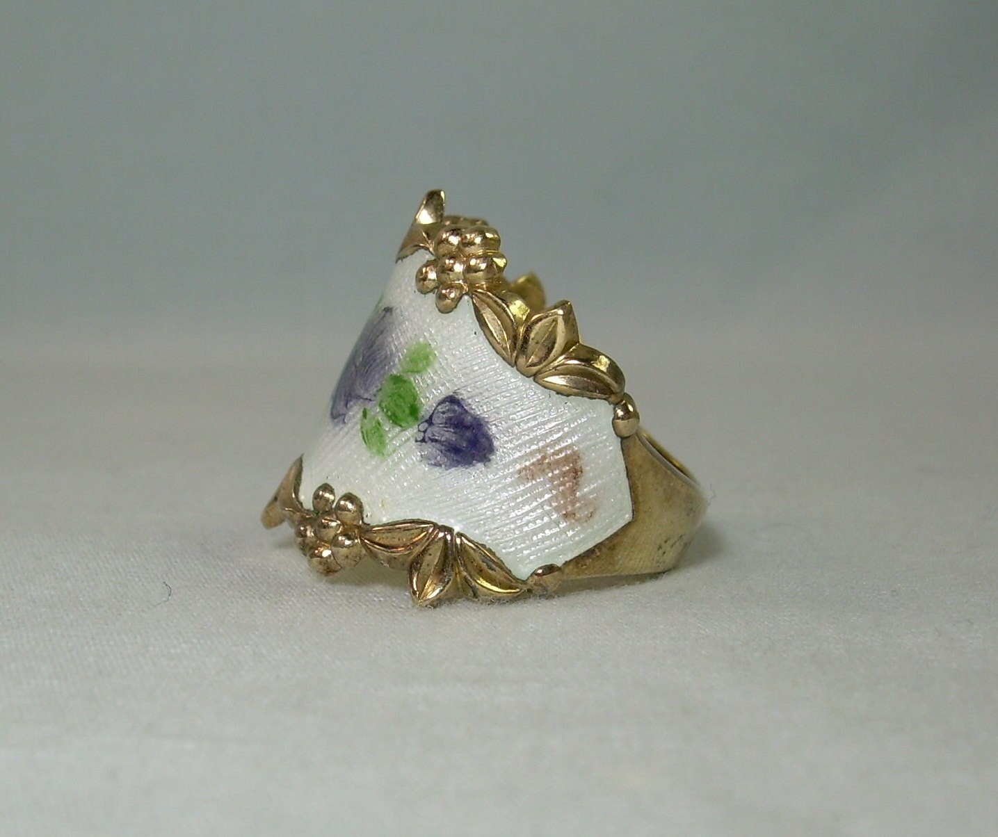 STERLING VARGAS Cigar Wide Band Ring Size 6-vintage