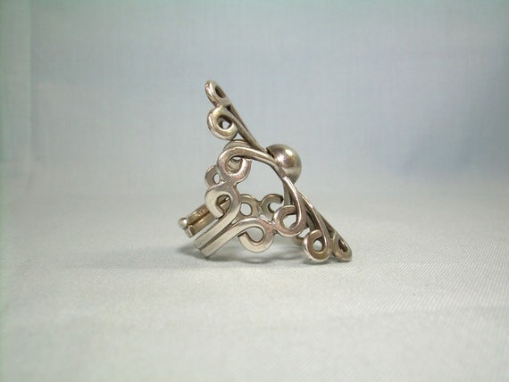 9.1g STERLING SCROLLS Ring Adjustable-Vintage 925… - image 4