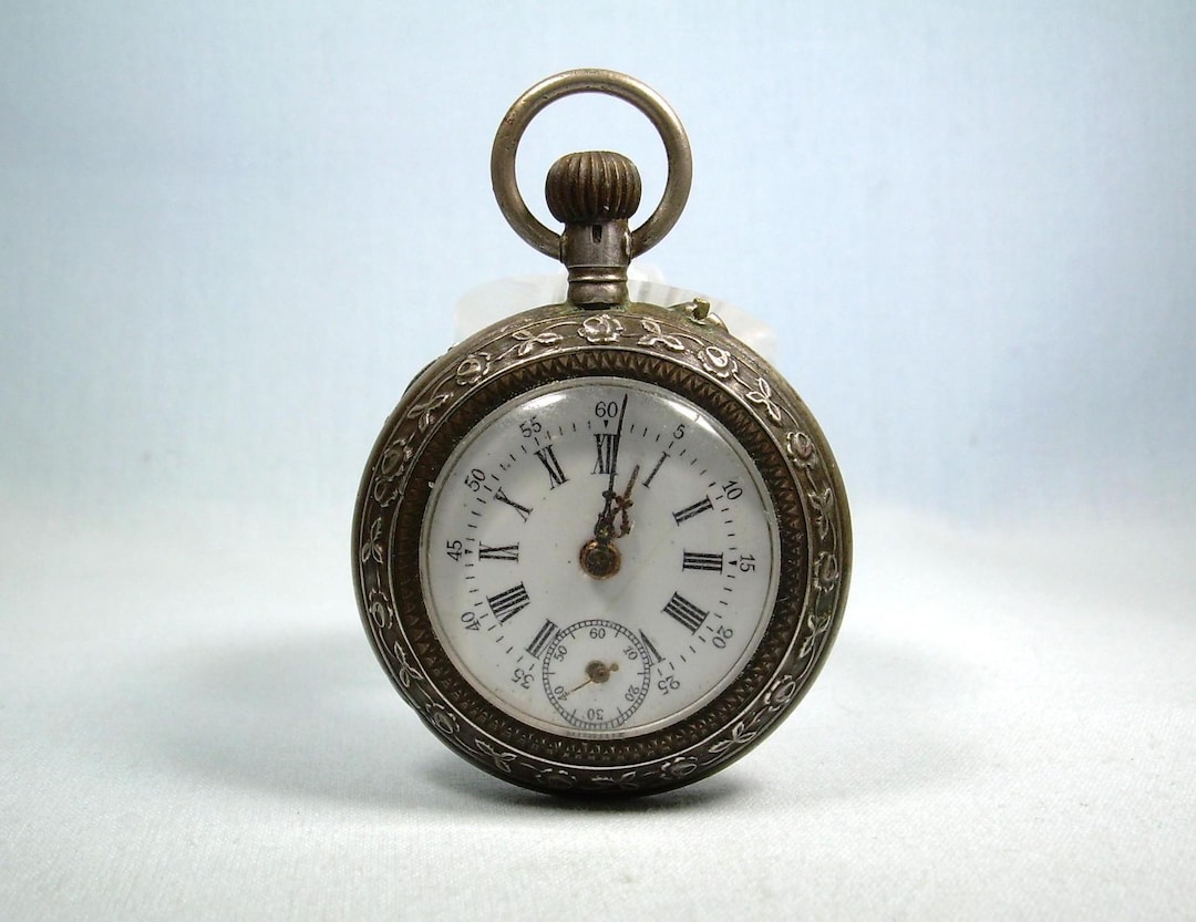800 SILVER SWISS Ladies Pocket Watch-vintage Antique Almost