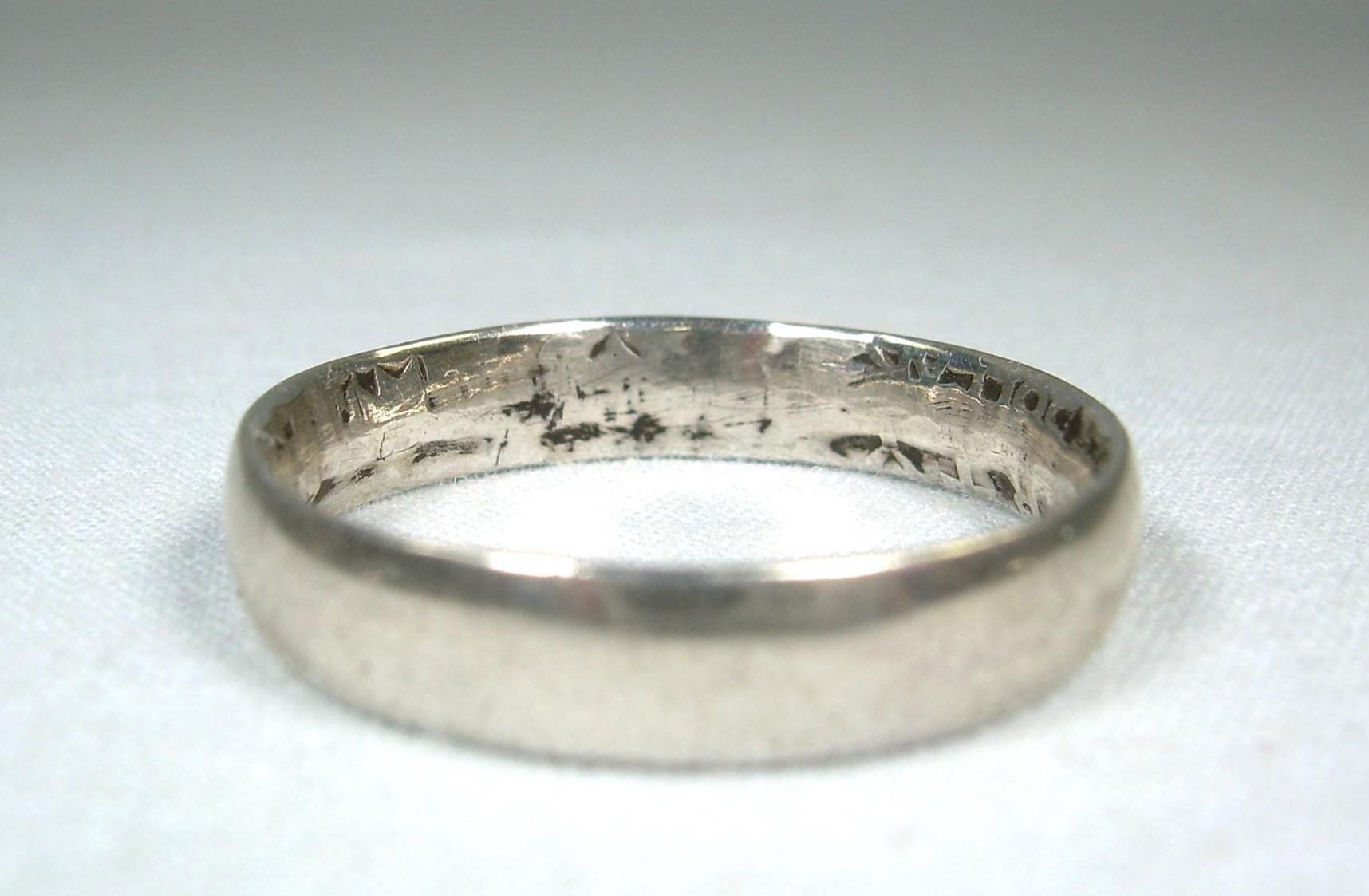 900 SILVER 1939 Us Quarter Coin Band Ring Size 8-1/2 Vintage